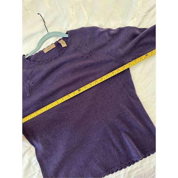 i.e. wool acrylic purple sweater sz L - Picture 3 of 6